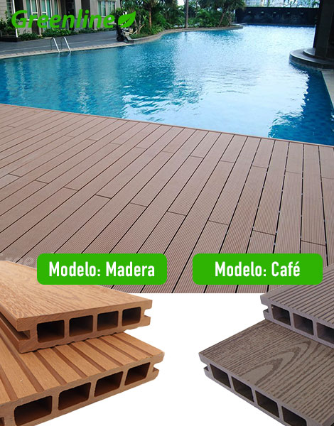 Deck para Piso en tabla color Madera y Café