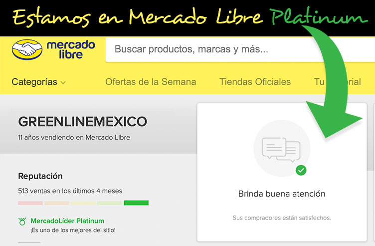 Estamos en Mercado Libre platinum