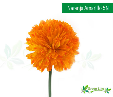 Crisantemo Artificial Naranja Amarillo 5N